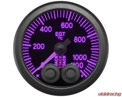 AutoMeter Gauge EGT Pro-Cntrl 52mm Blk 1100deg.C - ST3513