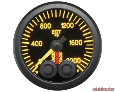 AutoMeter Gauge EGT Pro-Cntrl 52mm Blk 2000deg.F - ST3514