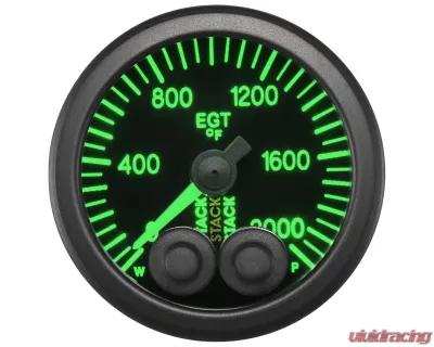 AutoMeter Gauge EGT Pro-Cntrl 52mm Blk 2000deg.F - ST3514