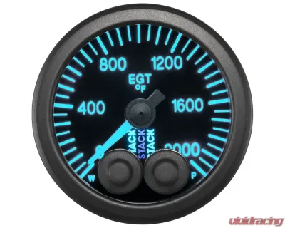 AutoMeter Gauge EGT Pro-Cntrl 52mm Blk 2000deg.F - ST3514