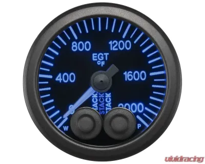 AutoMeter Gauge EGT Pro-Cntrl 52mm Blk 2000deg.F - ST3514