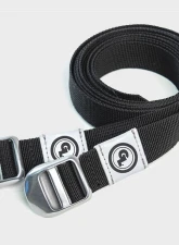 Giant Loop 1 Inch Wide Webbing Black Cinch Straps w/ Polished Aluminum Thumb Lock Fasteners                                     - CINCH - Image 2