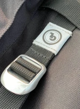 Giant Loop 1 Inch Wide Webbing Black Cinch Straps w/ Polished Aluminum Thumb Lock Fasteners                                     - CINCH - Image 4