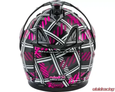 GMAX GM-11S Dual-Sport Pink Ribbon Riders Snow Helmet - G21110403