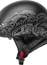 GMAX HH-65 Half Helmet Rose Naked Matte Black/Silver                                     - H1657073 - Image 3