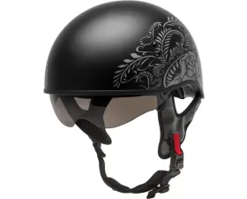 GMAX HH-65 Half Helmet Rose Naked Matte Black/Silver