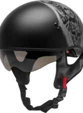 GMAX HH-65 Half Helmet Tormentor Naked Matte Black/Silver                                     - H1658074 - Image 5