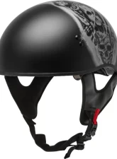 GMAX HH-65 Half Helmet Tormentor Naked Matte Black/Silver                                     - H1658074 - Image 2