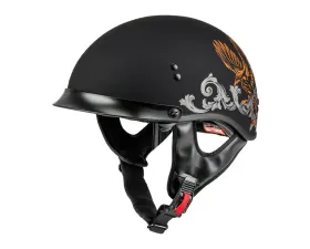 GMAX HH-65 Corvus Helmet w/ Peak Matte Black/Silver/Orange 2X-Large