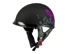 GMAX HH-65 Corvus Helmet w/ Peak Matte Black/Purple/Grey - Large