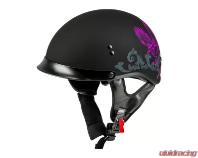 GMAX HH-65 Corvus Helmet w/ Peak Matte Black/Purple/Grey - Small - H96510964