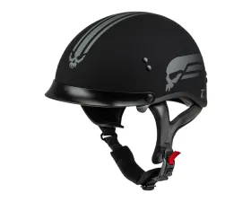 GMAX HH-65 Retribution Helmet w/ Peak Matte Black/Silver Large