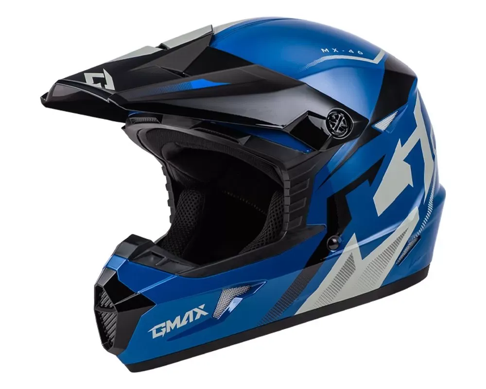 GMAX MX-46 Compound Helmet Blue/Black/Grey X-Large - D3464437