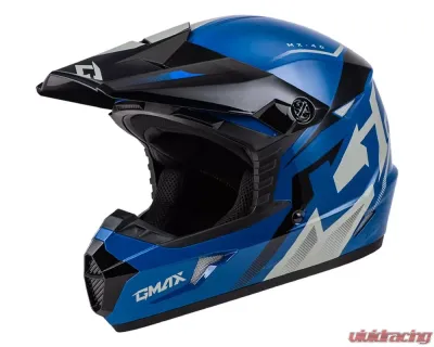 GMAX MX-46 Compound Helmet Blue/Black/Grey Youth Medium - D3464431