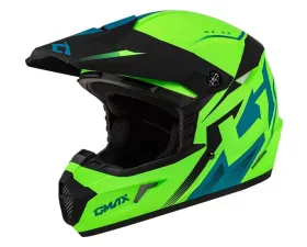 GMAX MX-46 Compound Helmet Matte Hi-Vis Green/Black/Blue 2X-Large