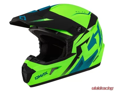 GMAX MX-46 Compound Helmet Matte Hi-Vis Green/Black/Blue 2X-Large - D3464418