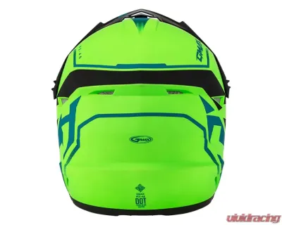 GMAX MX-46 Compound Helmet Matte Hi-Vis Green/Black/Blue 2X-Large - D3464418
