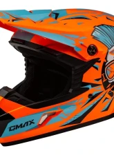 GMAX Youth MX-46Y Unstable Helmet Hi Vis Orange/Blue - Youth Small                                     - D3465210 - Image 2