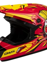 GMAX Youth MX-46Y Unstable Helmet Red/Yellow - Youth Medium                                     - D3465231 - Image 2