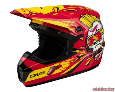GMAX Youth MX-46Y Unstable Helmet Red/Yellow - Youth Medium - D3465231
