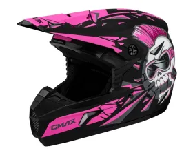 GMAX Youth MX-46Y Unstable Helmet Matte Black/Pink - Youth Large