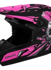 GMAX Youth MX-46Y Unstable Helmet Matte Black/Pink - Youth Medium                                     - D3466171 - Image 2