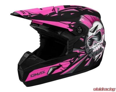 GMAX Youth MX-46Y Unstable Helmet Matte Black/Pink - Youth Medium - D3466171