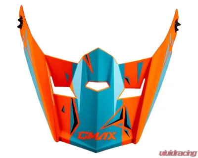 GMAX Youth MX-46Y Unstable Visor Hi Vis Orange/Blue YS-YL - G0465212