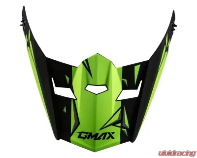GMAX Youth MX-46Y Unstable Visor Matte Black/Green YS-YL - G0465222