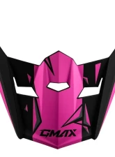 GMAX Youth MX-46Y Unstable Visor Matte Black/Pink YS-YL                                     - G0466172 - Image 2