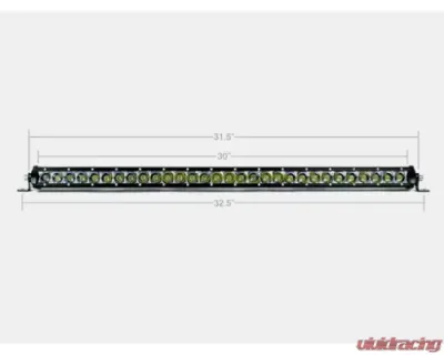 Cali Raised LED 32 Inch Slim Single Row Straight LED Light Bar 15000 Lumens Amber - CR2310