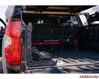 Cali Raised LED Bed Channel Supports 14-20 Tundra Black Semi Gloss Powdercoat Toyota Tundra 2014-2020 - CR3619