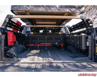 Cali Raised LED Bed Channel Supports 14-20 Tundra Black Semi Gloss Powdercoat Toyota Tundra 2014-2020 - CR3619