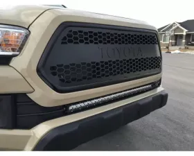Cali Raised LED 32 Inch Lower Bumper Flush Slim Light Bar Kit 32 inch OSRAM LED Single Light Bar Bumper Light Bar Blue Backlight Small Toyota Tacoma 2016-2021
