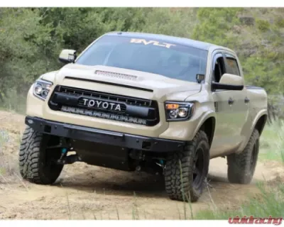 Cali Raised LED 2 Blue Backlight Spot Beam 42" Hidden Grille Curved LED Light Bar Bracket Kit Toyota Tundra 2014-2021 - CR3131