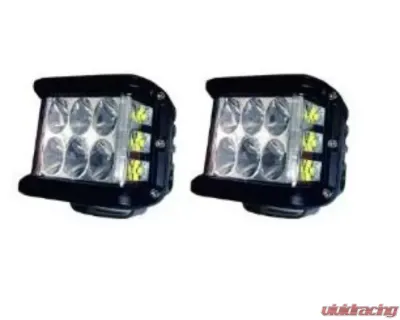 Cali Raised LED Ditch Mount 27W Side Projecting LED Pods No Switch Toyota Rav4 2016-2024 - CR3125