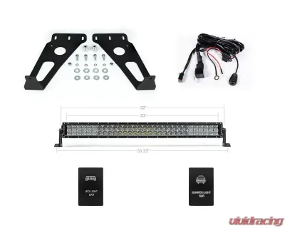 Cali Raised LED 32 inch Hidden Grille LED Light Bar Brackets Kit Toyota 4Runner 2014-2022 - CR2473