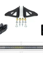Cali Raised LED 52 inch Combo Curved LED Light Bar & Roof Bracket Kit w/ Blue Backlight Tall Switch Toyota Tacoma 2005-2022                                     - CR2464 - Image 4