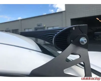 Cali Raised LED 52 inch Combo Curved LED Light Bar & Roof Bracket Kit w/ Blue Backlight Tall Switch Toyota Tacoma 2005-2022 - CR2464