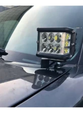 Cali Raised LED 3.5 inch Round Cannon Pod & Low Profile Ditch Light Brackets Kit w/ Blue Backlight Tall Ditch Lights Switch Toyota Tacoma 2016-2024                                     - CR2894 - Image 6