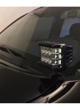 Cali Raised LED 3.5 inch Round Cannon Pod & Low Profile Ditch Light Brackets Kit w/ Tall Blue Backlight Ditch Lights Switch Toyota Tundra 2014-2021                                     - CR2902 - Image 11