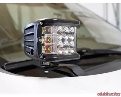 Cali Raised LED 3.5 inch Round Cannon Pod & Low Profile LED Ditch Light Brackets Kit w/out Switch Lexus GX 460 2010-2021 - CR2905