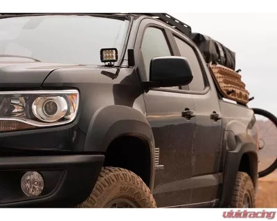 Cali Raised LED 3.5 inch Round Cannon Pod & Low Profile DItch Light Brackets Kit Chevy Colorado | Canyon 2015-2021 - CR2908