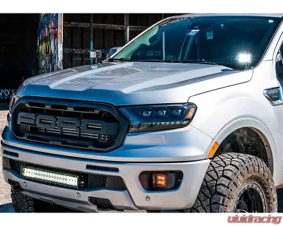 Cali Raised LED 3.5 inch Round Cannon Pods & Ditch Mounts w/ Wiring Harness Ford Ranger 2019+ - CR2921