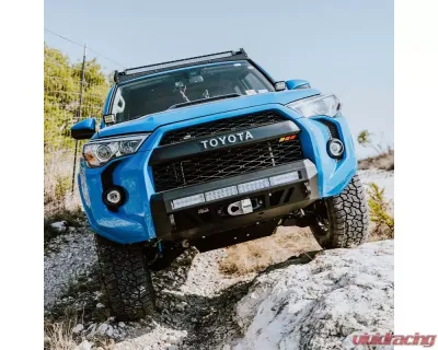 Cali Raised LED Small Blue Stealth Bumper Light Bar w/ 32" LED Bar Spot Beam Toyota 4Runner 2014+ - CR3767