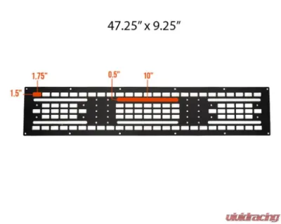 Cali Raised LED  Roof Rack Mounted MOLLE Gear Panel - 3.16E+13