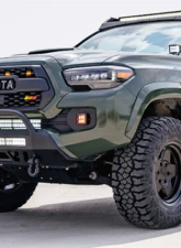 Cali Raised LED Stealth Bumper 32 Inch LED Bar Spot Beam Bumper Light Bar-Blue-Tall No 2nd LED Bar No Winch No D-Ring Toyota Tacoma 2016-2024                                     - CR3161 - Image 2
