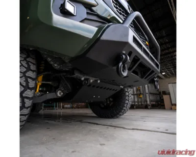 Cali Raised LED Stealth Bumper 32 Inch LED Bar Spot Beam Bumper Light Bar-Blue-Tall No 2nd LED Bar No Winch No D-Ring Toyota Tacoma 2016-2024 - CR3161