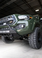Cali Raised LED Stealth Bumper 32 Inch LED Bar Spot Beam Bumper Light Bar-Blue-Tall No 2nd LED Bar No Winch No D-Ring Toyota Tacoma 2016-2024                                     - CR3161 - Image 5
