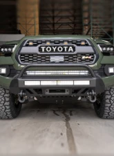 Cali Raised LED Stealth Bumper 32 Inch LED Bar Spot Beam Bumper Light Bar-Blue-Tall No 2nd LED Bar No Winch No D-Ring Toyota Tacoma 2016-2024                                     - CR3161 - Image 6